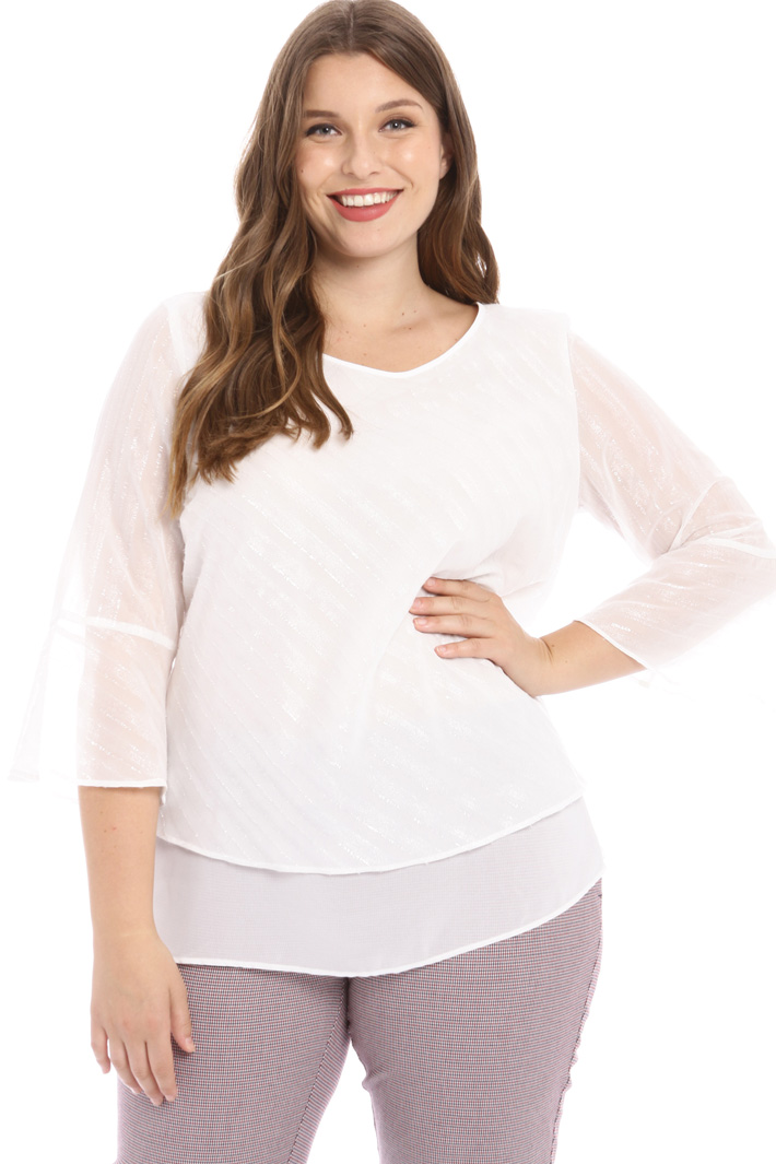 Blusa in fil coupé Fashion Market Blusa in fil coupé Fashion Market