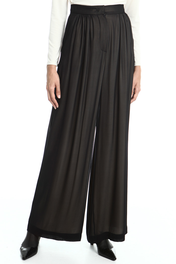 Pantaloni in georgette di seta Fashion Market Pantaloni in georgette di seta Fashion Market