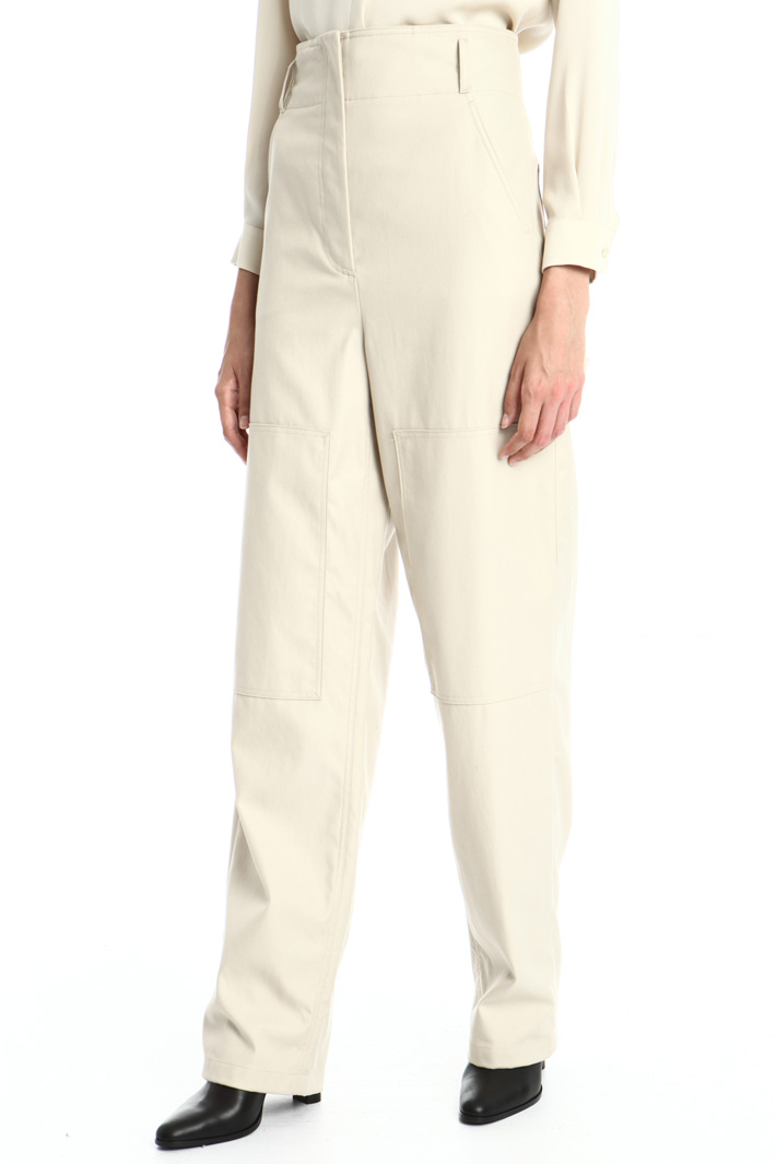 Pantaloni in twill di cotone Fashion Market Pantaloni in twill di cotone Fashion Market