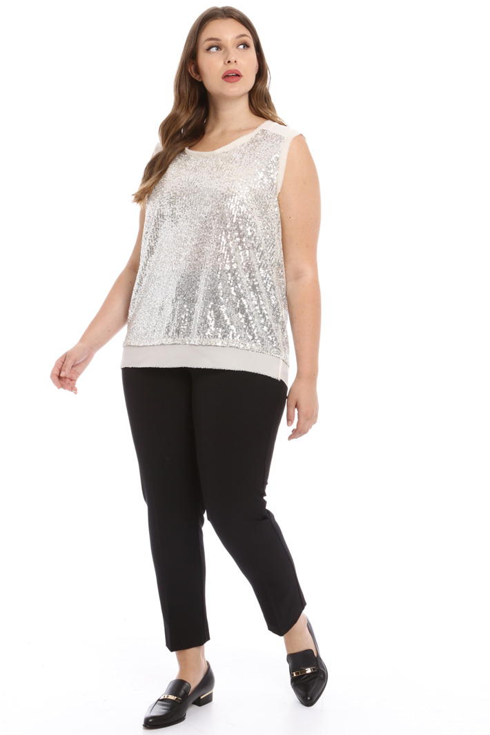Top in tulle con paillettes Fashion Market Top in tulle con paillettes Fashion Market