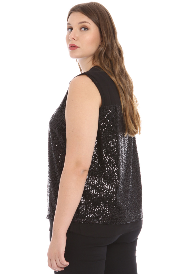 Top in tulle con paillettes Fashion Market Top in tulle con paillettes Fashion Market