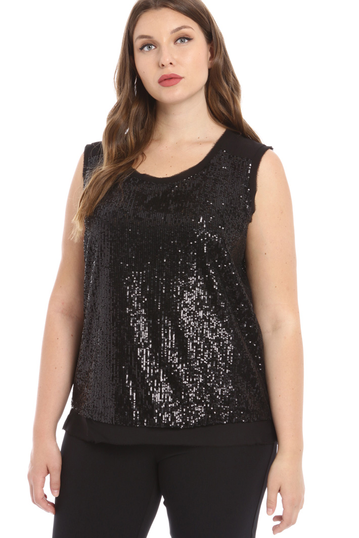 Top in tulle con paillettes Fashion Market Top in tulle con paillettes Fashion Market