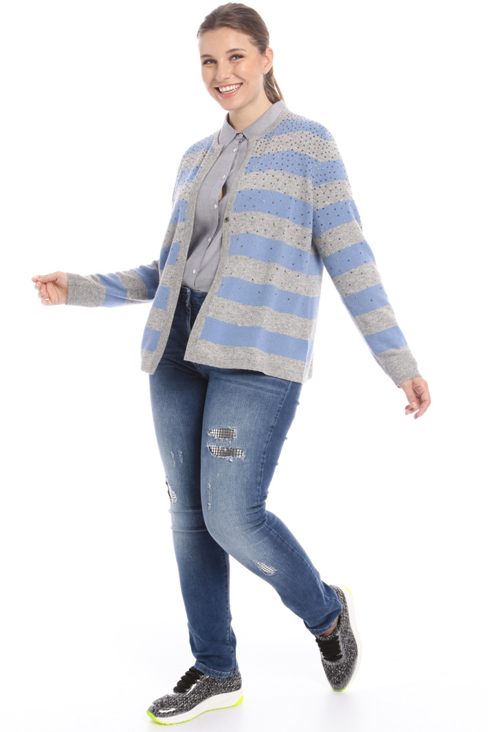 Jeans in denim con inserti Fashion Market Jeans in denim con inserti Fashion Market