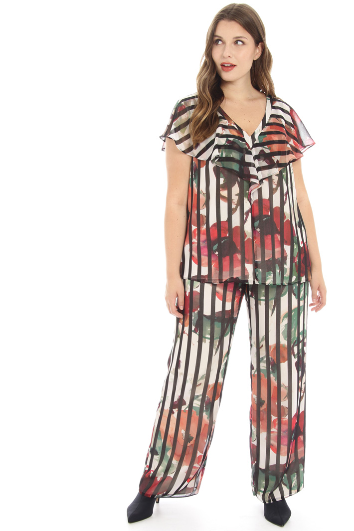 Top in georgette stampata Fashion Market Top in georgette stampata Fashion Market