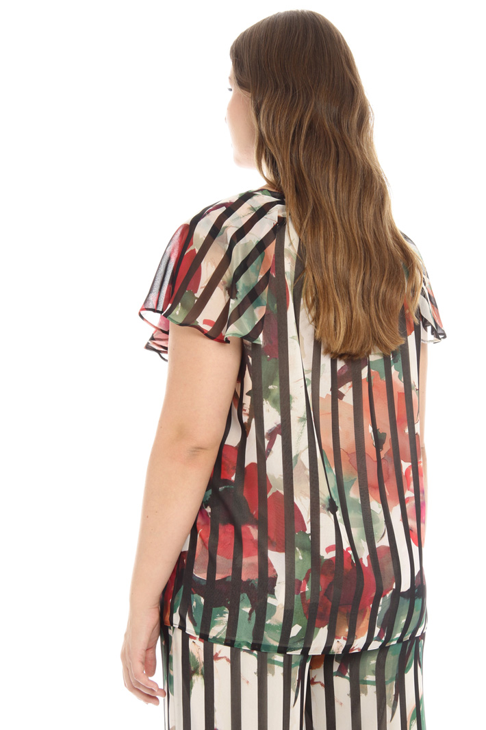 Top in georgette stampata Fashion Market Top in georgette stampata Fashion Market