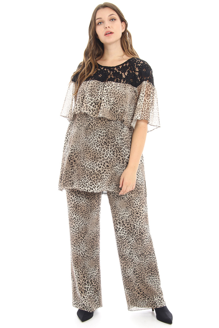 Casacca in georgette e pizzo Fashion Market Casacca in georgette e pizzo Fashion Market