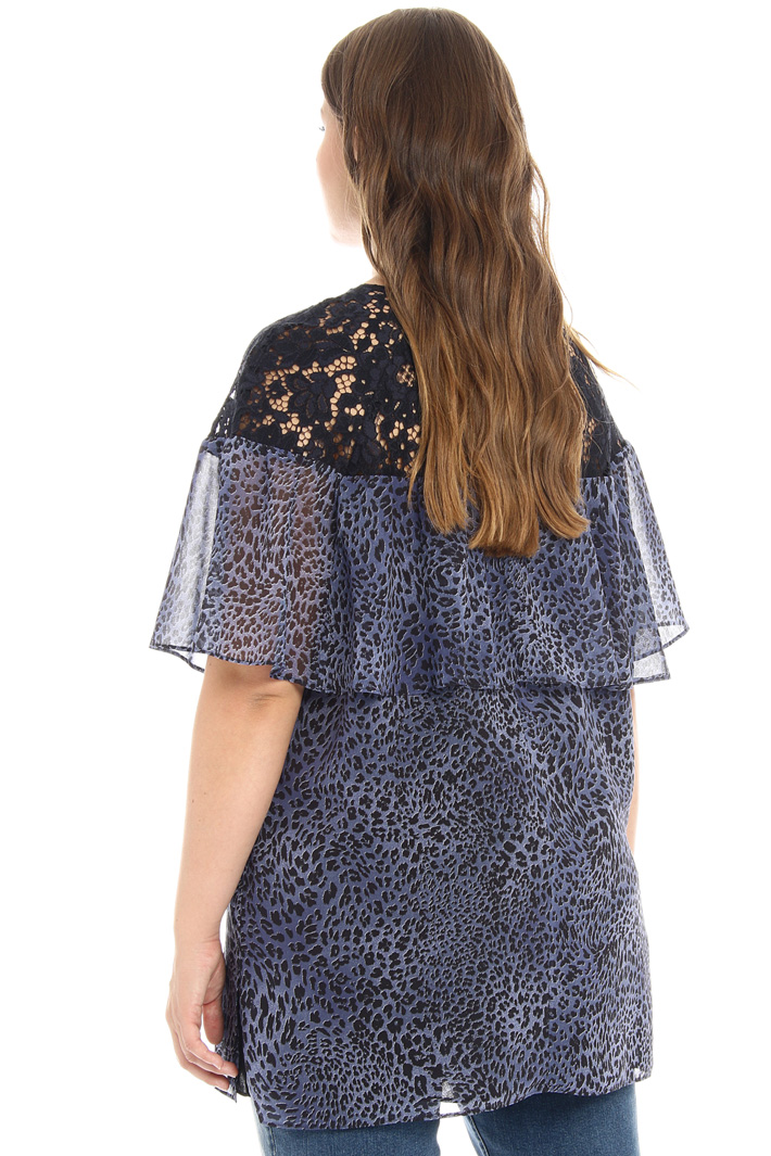 Casacca in georgette e pizzo Fashion Market Casacca in georgette e pizzo Fashion Market
