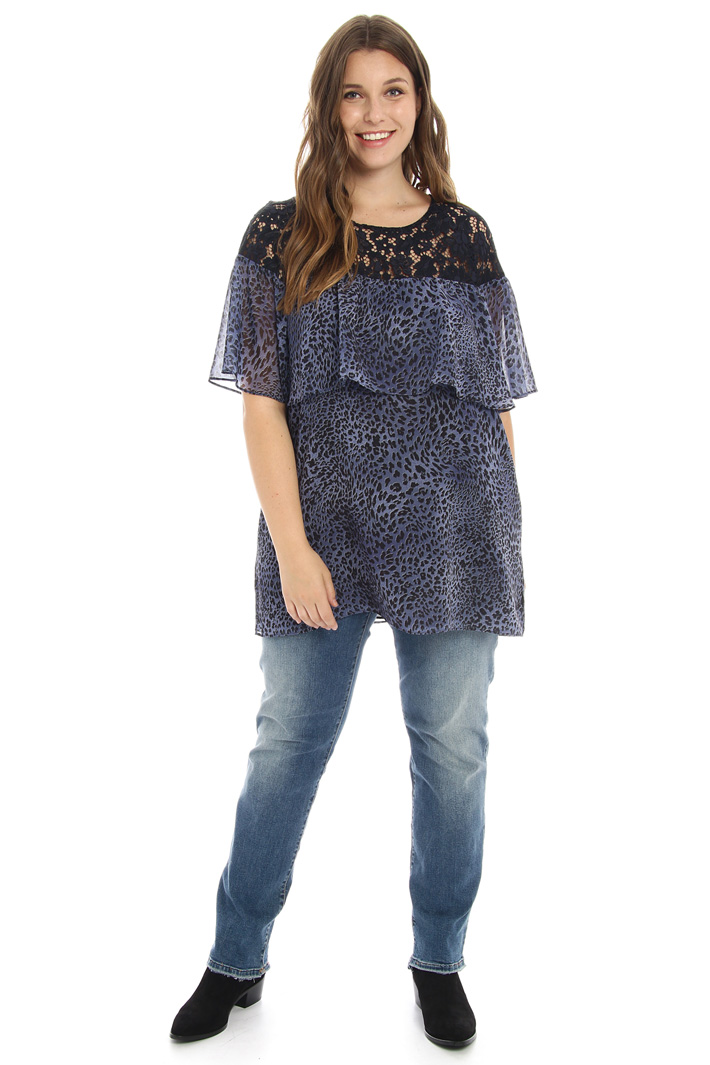Casacca in georgette e pizzo Fashion Market Casacca in georgette e pizzo Fashion Market