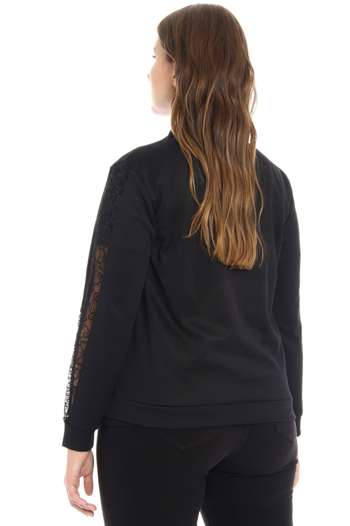 Felpa in jersey e pizzo Fashion Market Felpa in jersey e pizzo Fashion Market