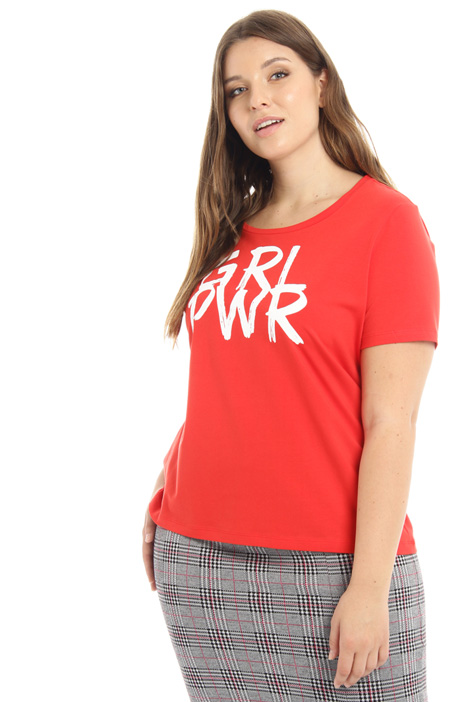 Polo A Righe In Piqué Di Cotone - ROSA - Taglie Forti - 16.00 - Foto 4