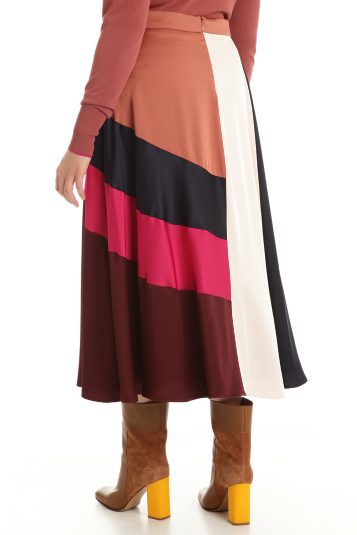 Gonna color block in satin Fashion Market Gonna color block in satin Fashion Market