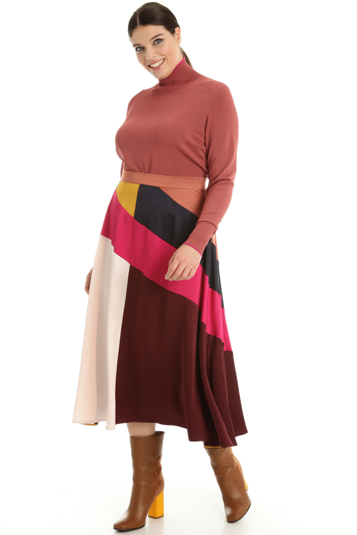 Gonna color block in satin Fashion Market Gonna color block in satin Fashion Market