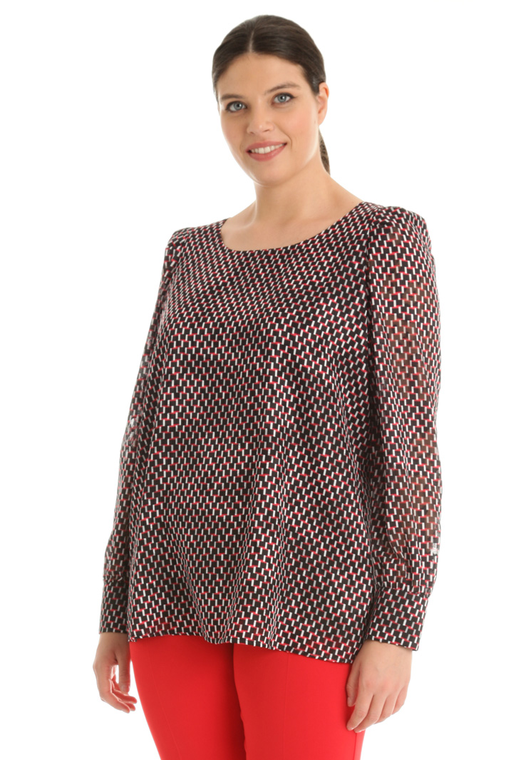 Blusa in georgette devoré Fashion Market Blusa in georgette devoré Fashion Market