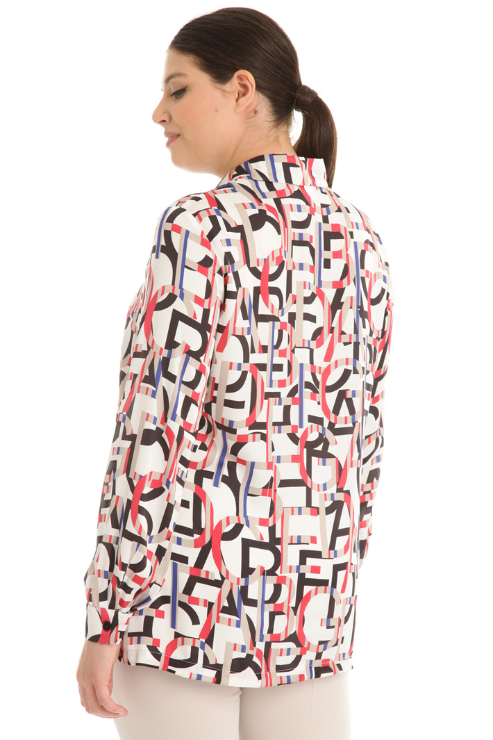 Camicia in raso stampato Fashion Market Camicia in raso stampato Fashion Market