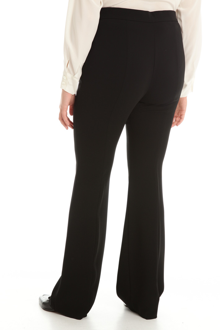 Pantaloni a zampa in cady Fashion Market Pantaloni a zampa in cady Fashion Market