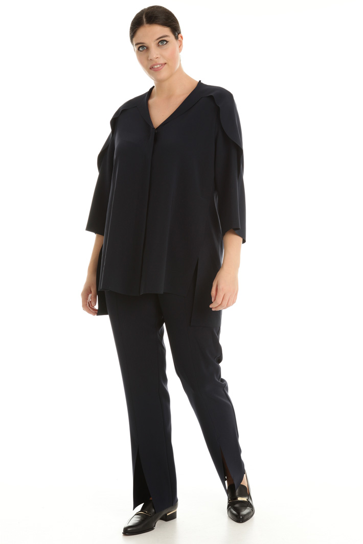Pantaloni in cady con spacco Fashion Market Pantaloni in cady con spacco Fashion Market