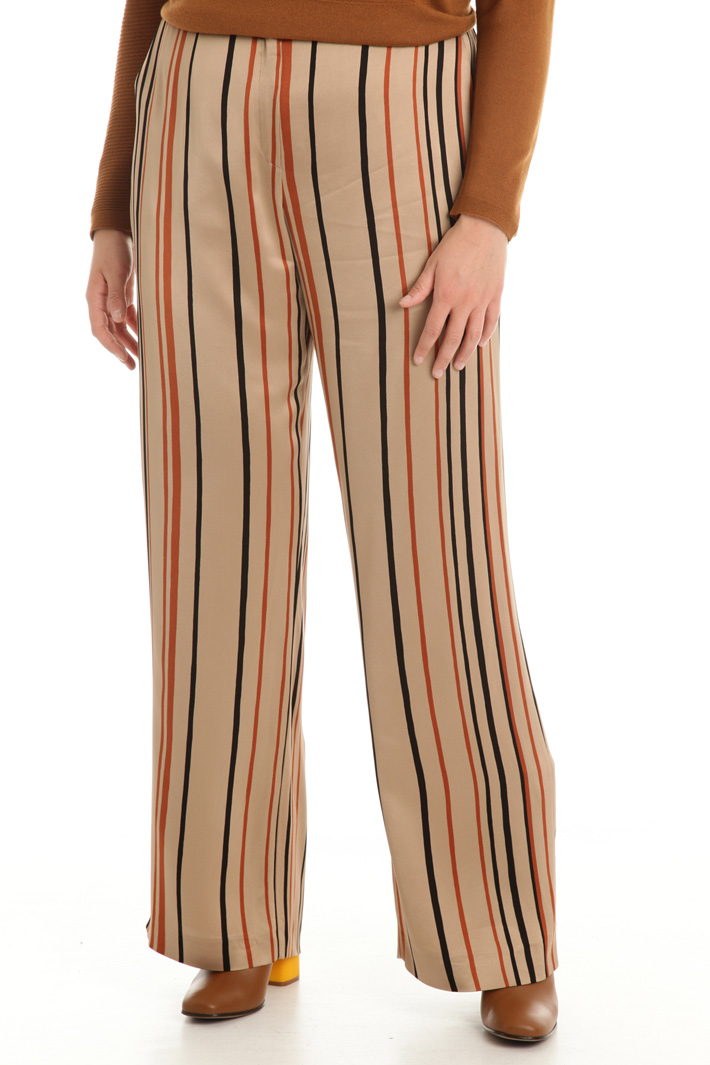 Pantaloni in raso stampato Fashion Market Pantaloni in raso stampato Fashion Market