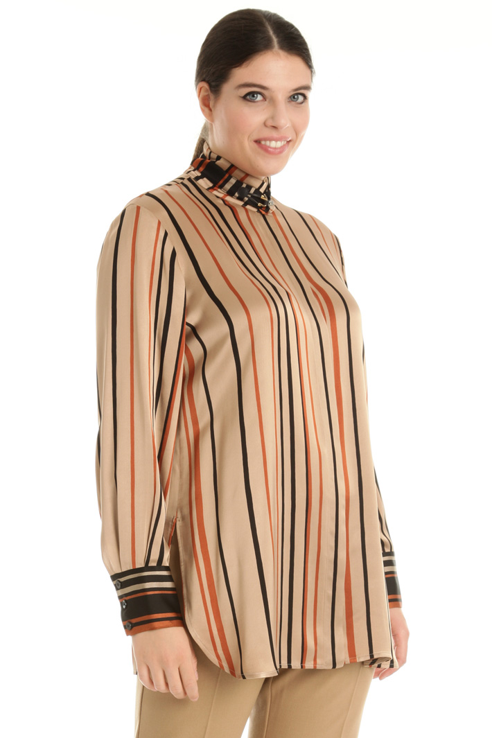Camicia in raso con cinturino Fashion Market Camicia in raso con cinturino Fashion Market