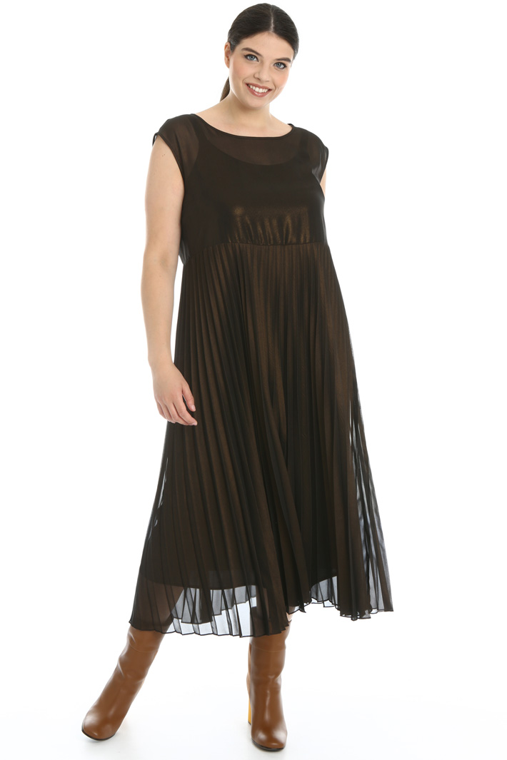 Abito in georgette laminata Fashion Market Abito in georgette laminata Fashion Market