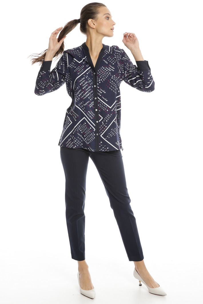 Camicia in twill stampata Fashion Market Camicia in twill stampata Fashion Market