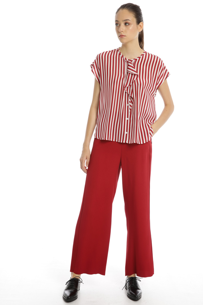 Top in pura seta con volant Fashion Market Top in pura seta con volant Fashion Market