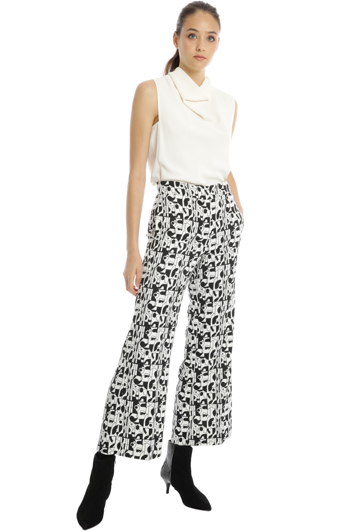 Pantaloni cropped stampati Fashion Market Pantaloni cropped stampati Fashion Market
