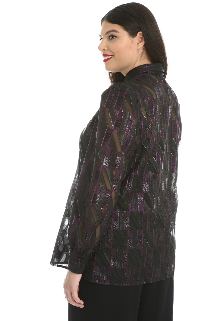 Camicia in lamé fil coupé Fashion Market Camicia in lamé fil coupé Fashion Market