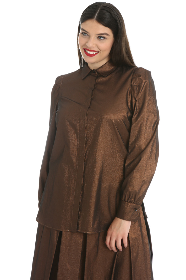 Camicia in cotone lamé Fashion Market Camicia in cotone lamé Fashion Market