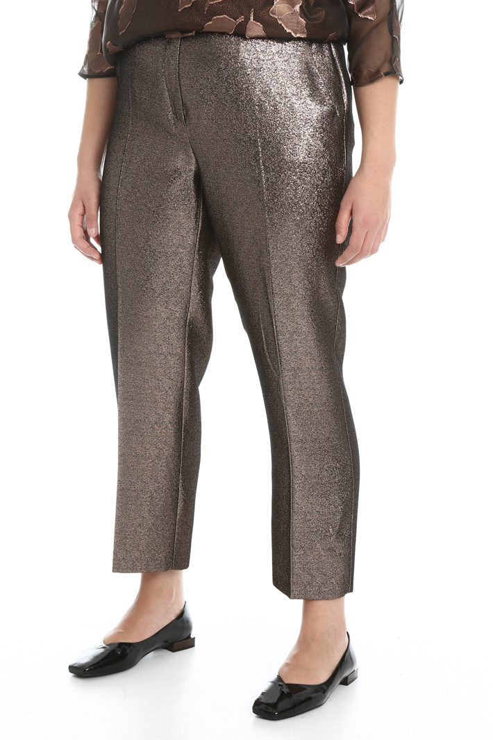 Pantaloni in cotone lamé Fashion Market Pantaloni in cotone lamé Fashion Market