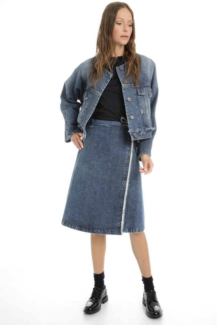 Giacca in denim sfrangiata Fashion Market Giacca in denim sfrangiata Fashion Market
