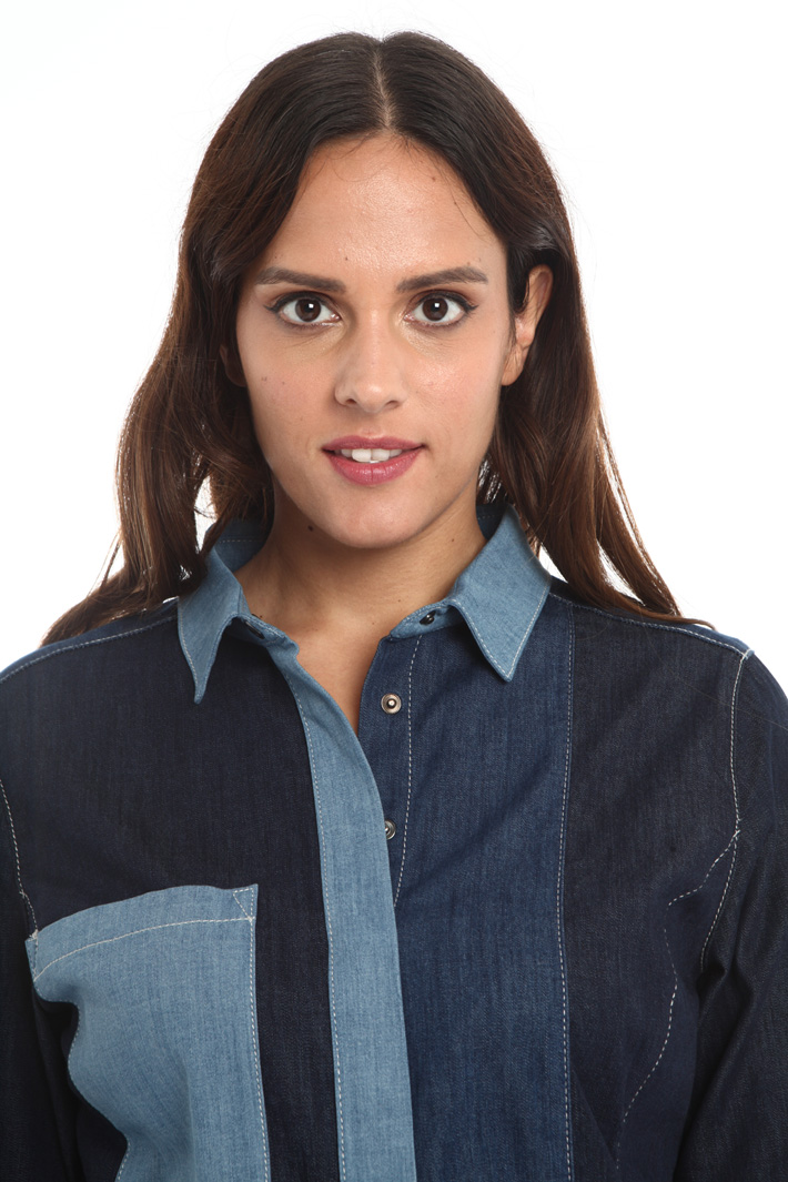 Camicia in denim stretch Fashion Market Camicia in denim stretch Fashion Market