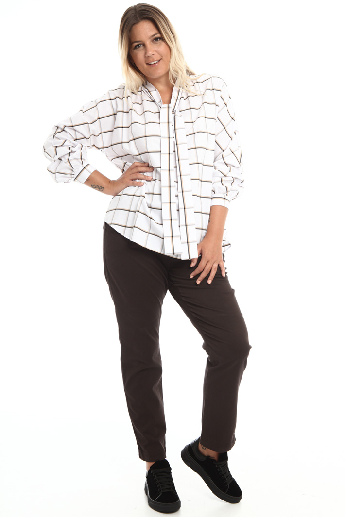 Blusa in popeline di cotone Fashion Market Blusa in popeline di cotone Fashion Market