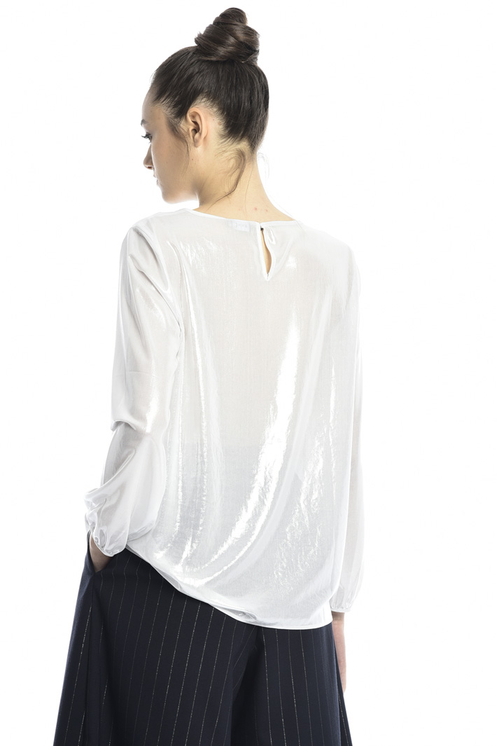 Blusa in georgette laminata Fashion Market Blusa in georgette laminata Fashion Market