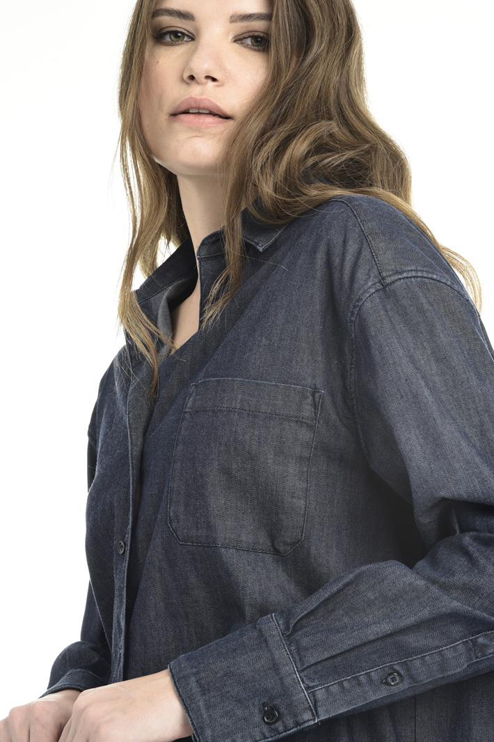 Camicia in denim di cotone Fashion Market Camicia in denim di cotone Fashion Market