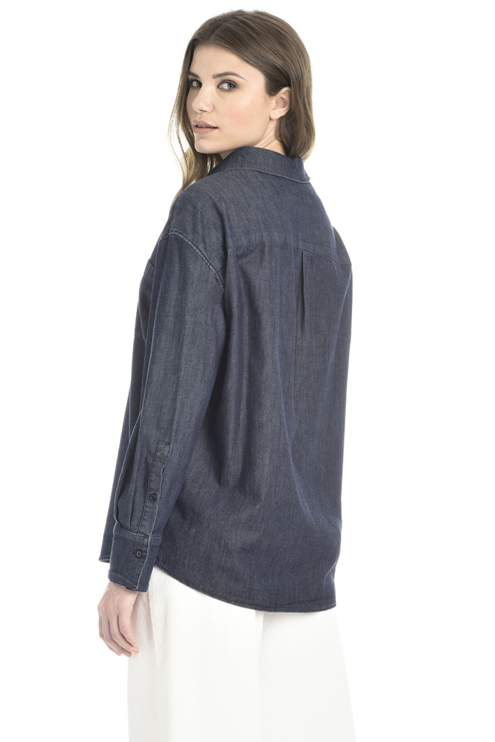 Camicia in denim di cotone Fashion Market Camicia in denim di cotone Fashion Market