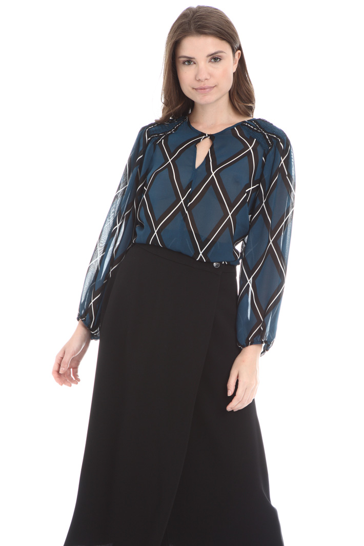 Blusa in georgette stampata Fashion Market Blusa in georgette stampata Fashion Market