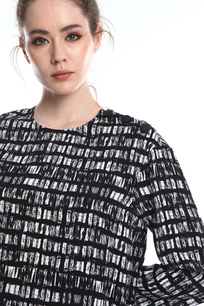 Blusa stampata con bottoni Fashion Market Blusa stampata con bottoni Fashion Market