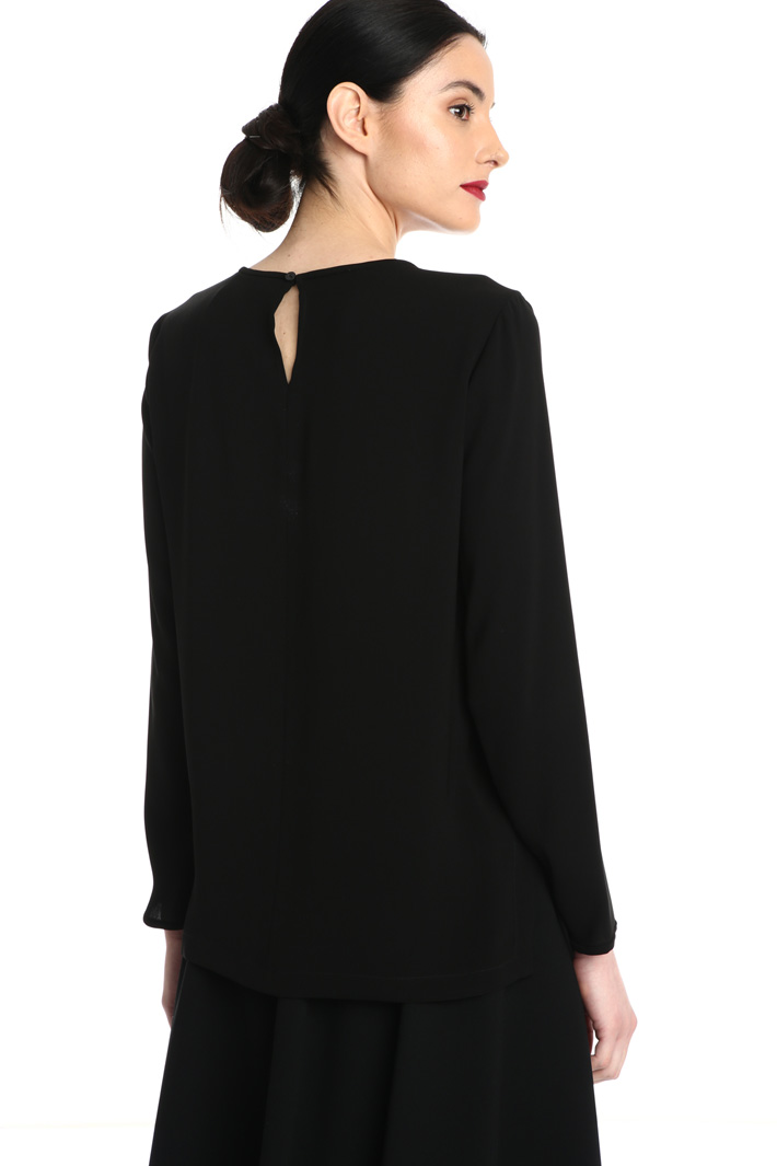 Blusa in cady con spacchetti Fashion Market Blusa in cady con spacchetti Fashion Market