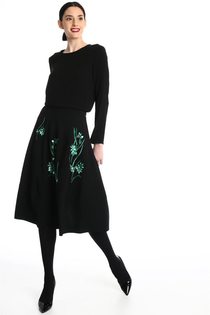 Blusa in cady con spacchetti Fashion Market Blusa in cady con spacchetti Fashion Market