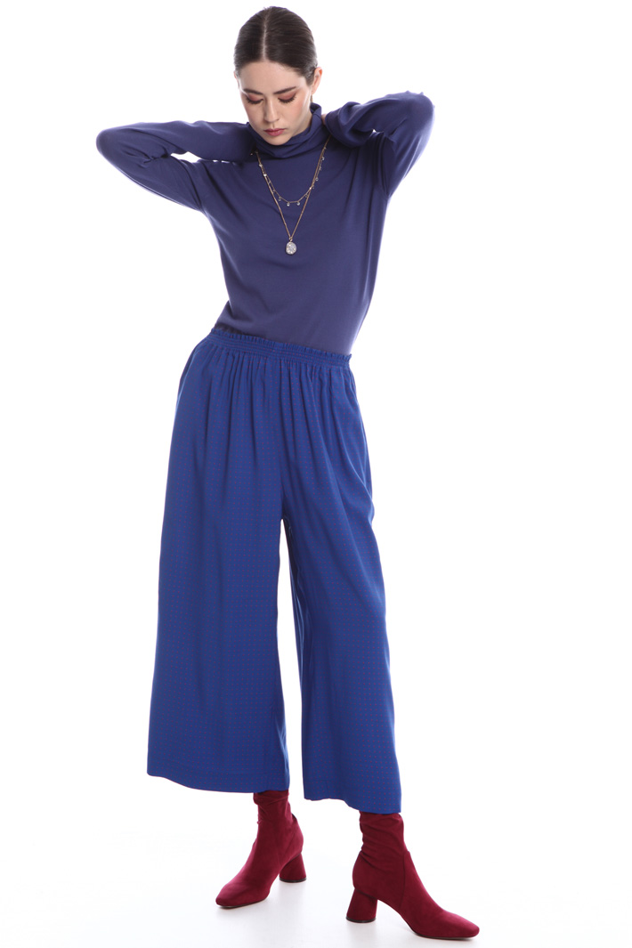 Pantaloni cropped in viscosa Fashion Market Pantaloni cropped in viscosa Fashion Market