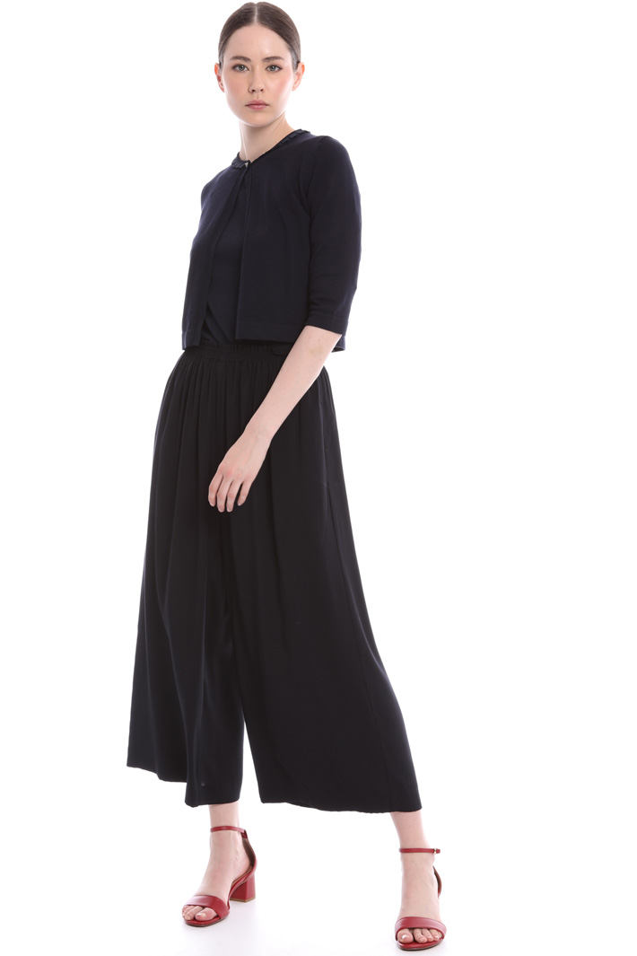 Pantaloni cropped in viscosa Fashion Market Pantaloni cropped in viscosa Fashion Market