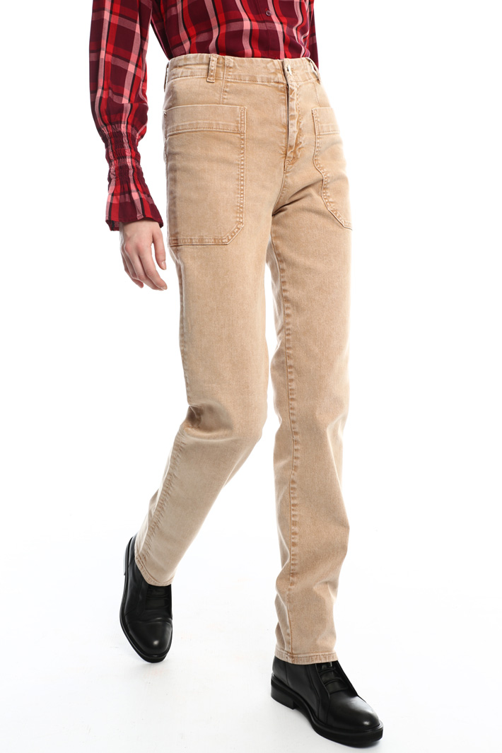 Pantaloni in drill di cotone Fashion Market Pantaloni in drill di cotone Fashion Market