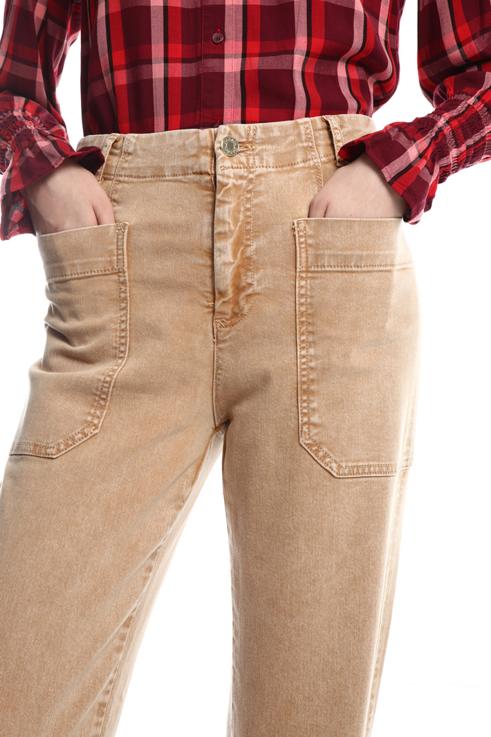 Pantaloni in drill di cotone Fashion Market Pantaloni in drill di cotone Fashion Market