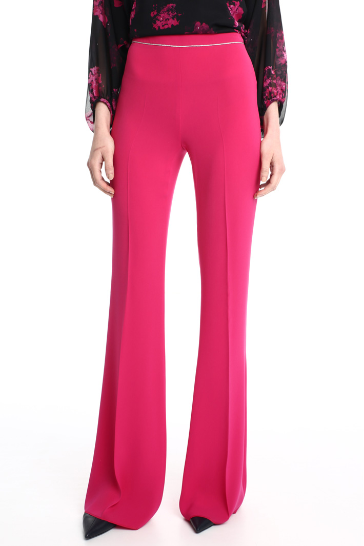 Pantaloni a zampa in cady Fashion Market Pantaloni a zampa in cady Fashion Market