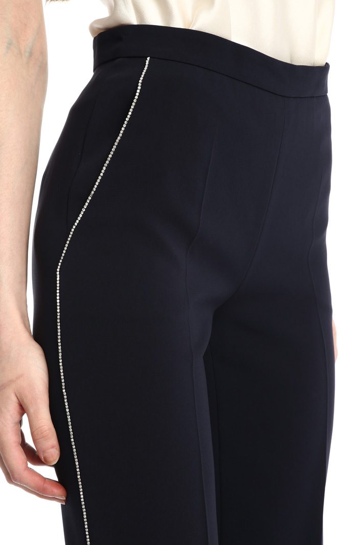 Pantaloni in cady con strass Fashion Market Pantaloni in cady con strass Fashion Market