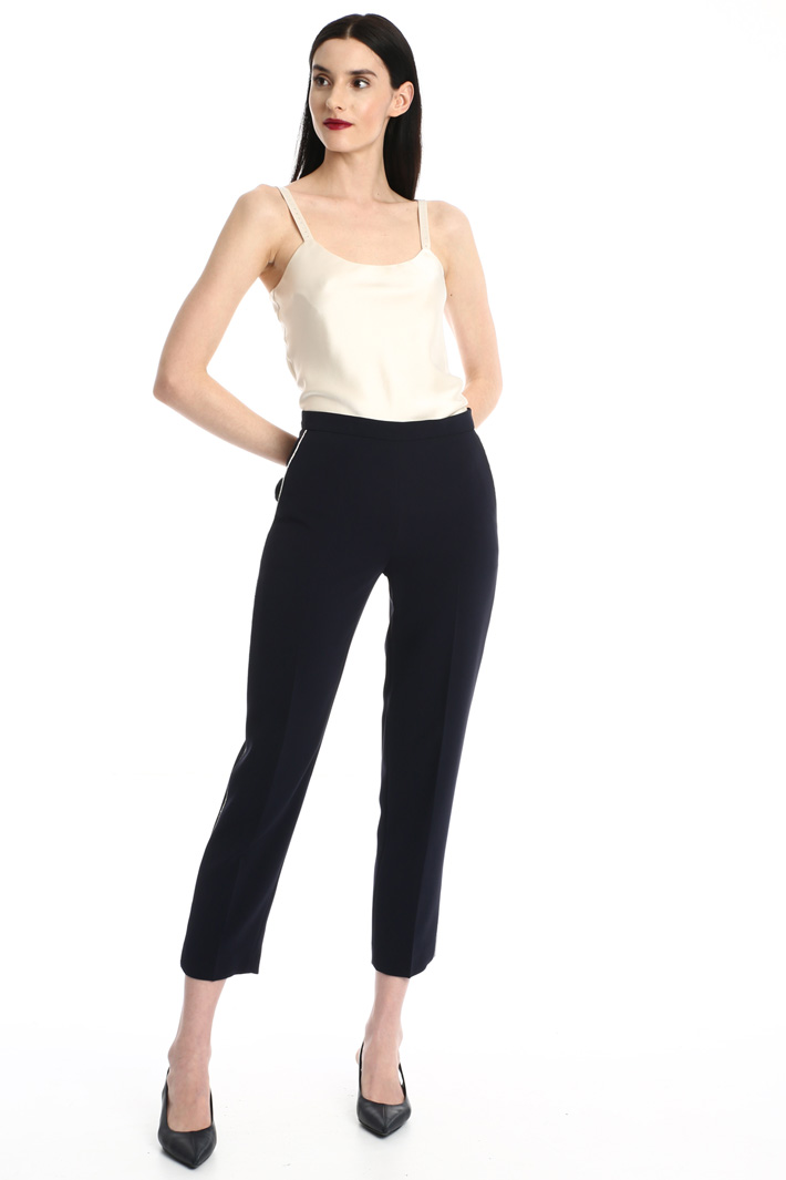 Pantaloni in cady con strass Fashion Market Pantaloni in cady con strass Fashion Market