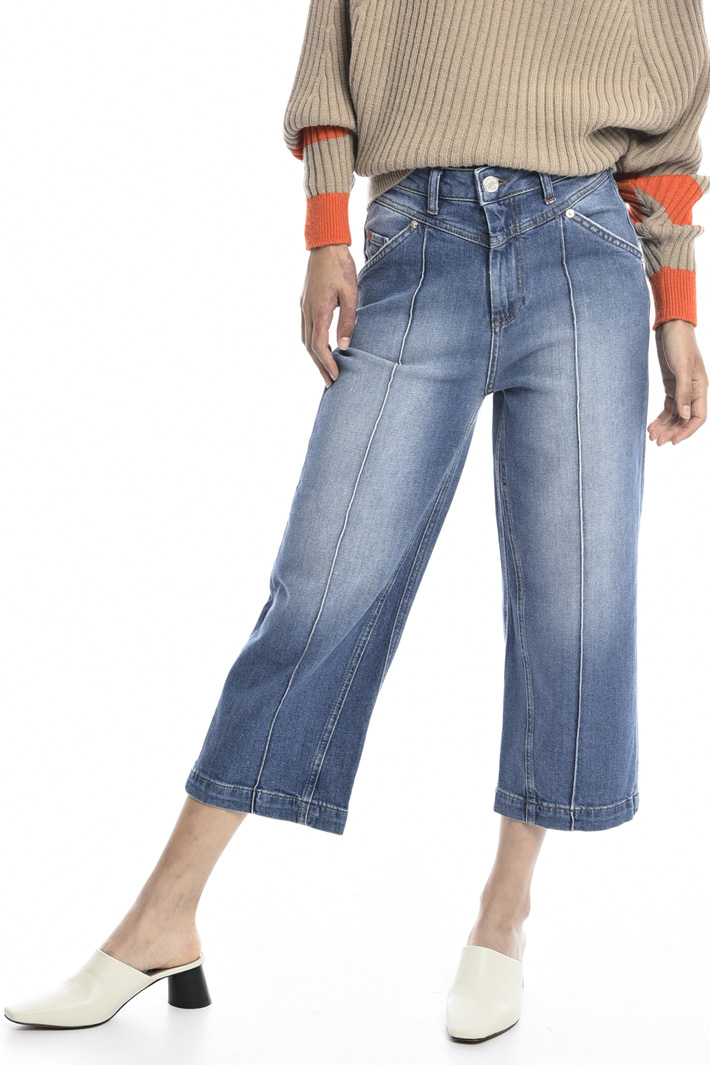 Jeans cropped in denim Fashion Market Jeans cropped in denim Fashion Market