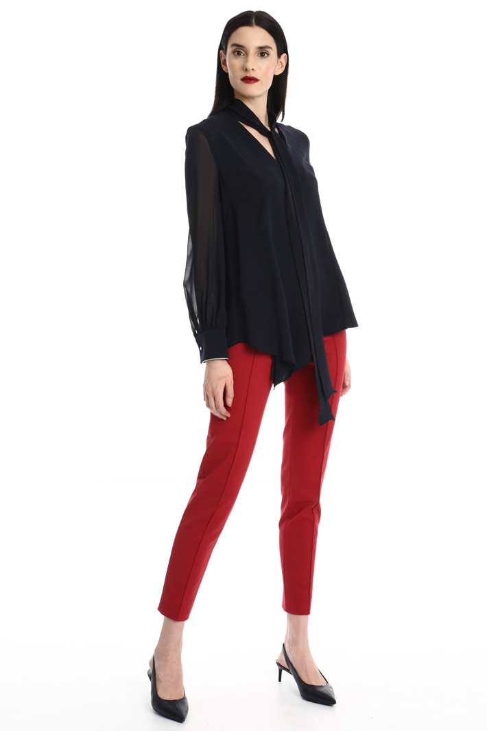 Blusa in cady e seta Fashion Market Blusa in cady e seta Fashion Market