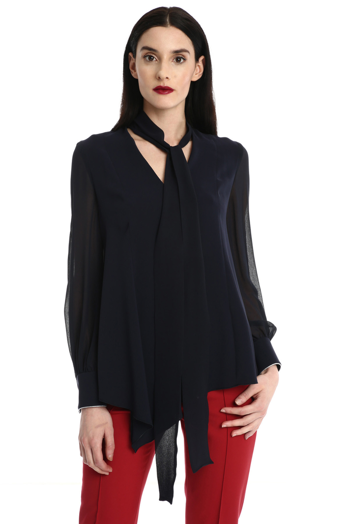 Blusa in cady e seta Fashion Market Blusa in cady e seta Fashion Market