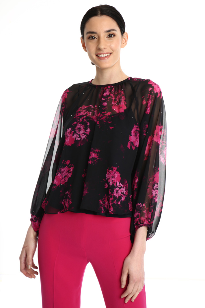 Blusa in georgette di seta Fashion Market Blusa in georgette di seta Fashion Market